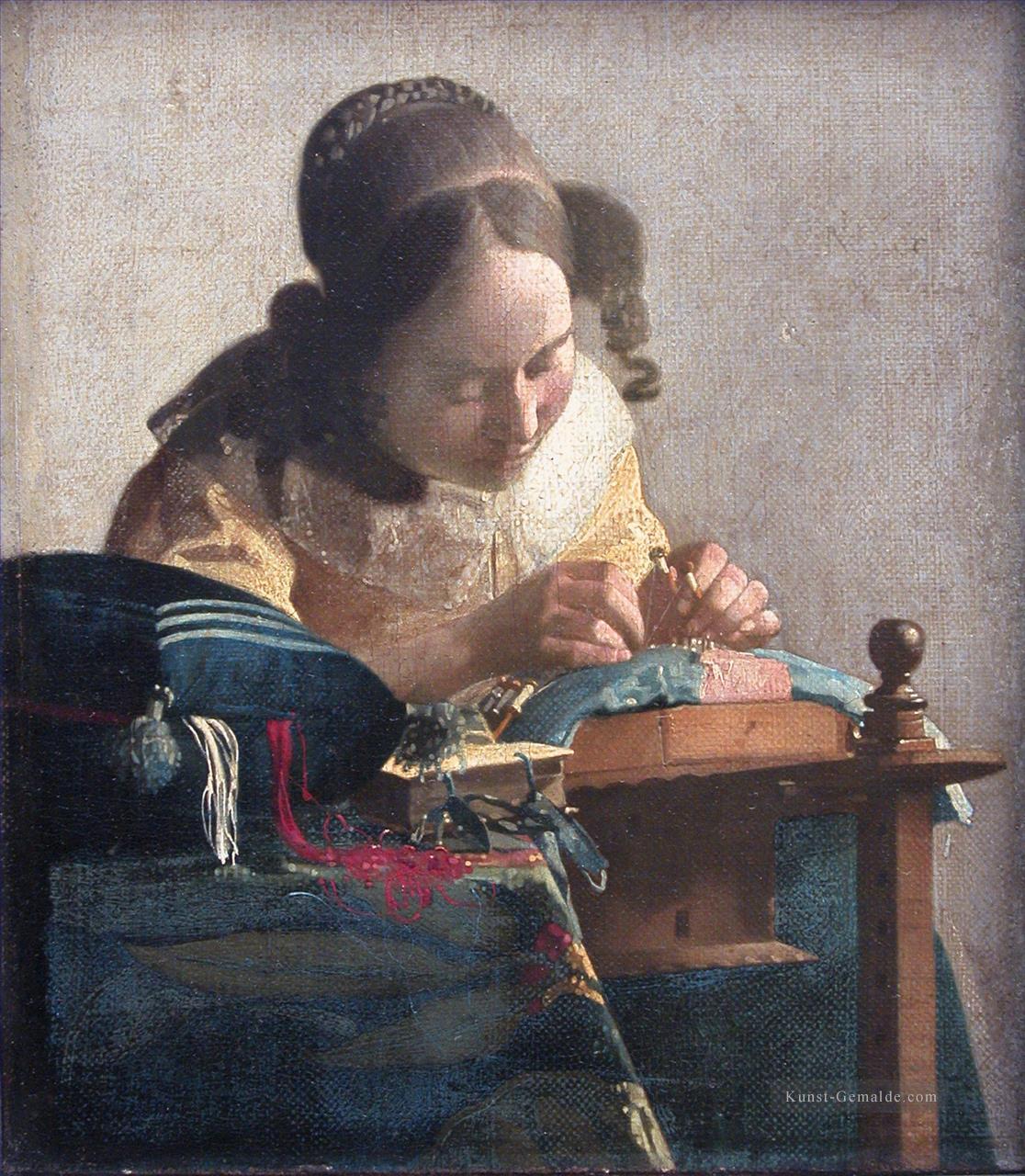Die Spitzenklöpplerin Barock Johannes Vermeer Ölgemälde